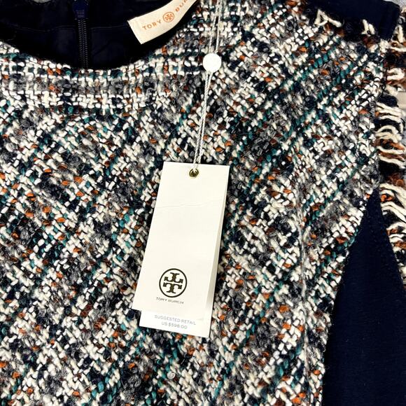 Tory Burch Tweed Pencil Dress Women 10 Textured Academia Career Old Money NEW - Picture 11 of 16